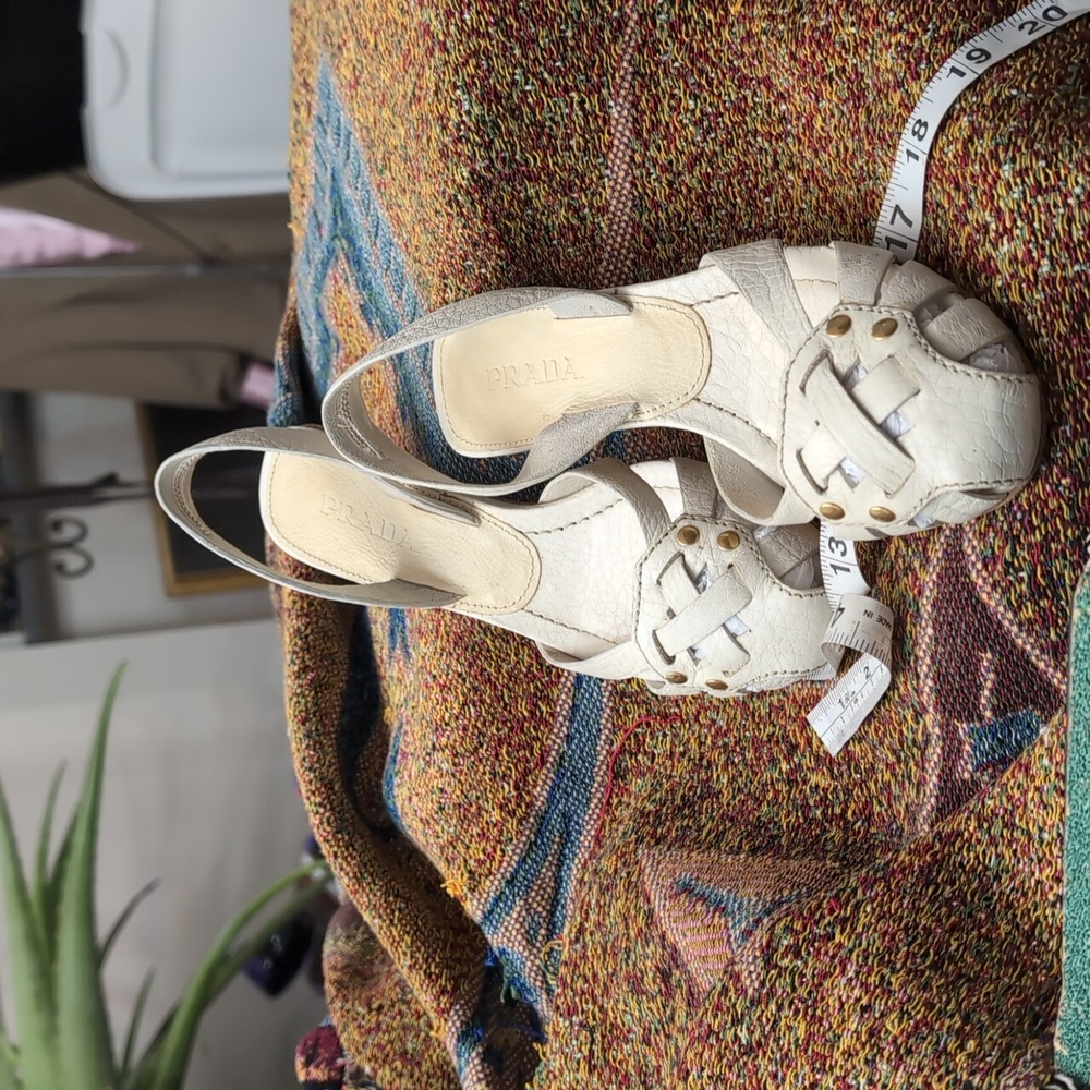 Prada Vintage White Sandals - Picture 11 of 12
